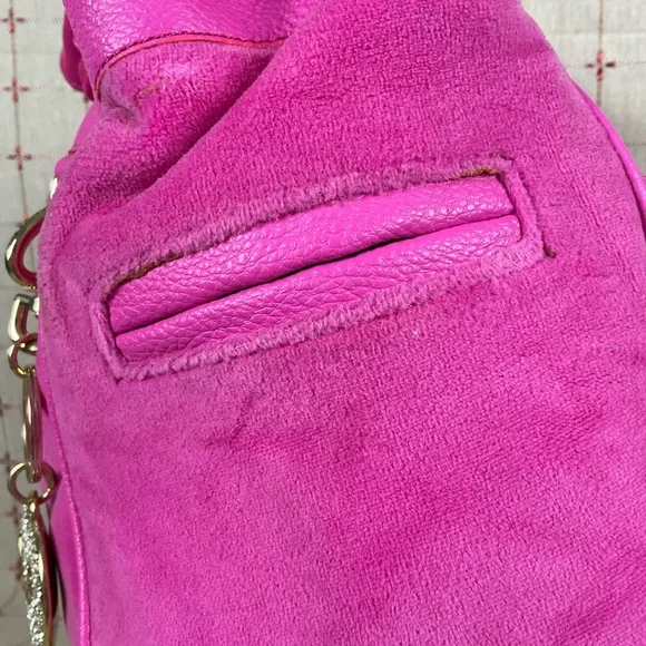 💖HP💖 Juicy Couture Hot Pink Snowflake Daydreamer Super Soft Velour Embroidered - Picture 9 of 15